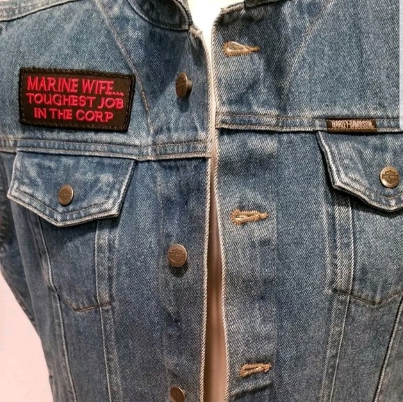 Harley-Davidson Tops - Harley Davidson Womens Denim Vest Sleeveless